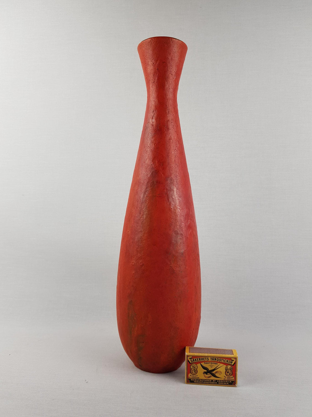 Tall Vintage RUSCHA KERAMIK Fat Lava Vase With Vulkano Decor by Kurt Tschörner 339 West German Pottery 1960-70s