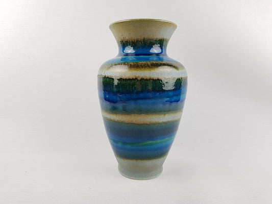 Vintage DUMLER UND BREIDEN Blue and Green Vase 150 25 West German Pottery 1970s