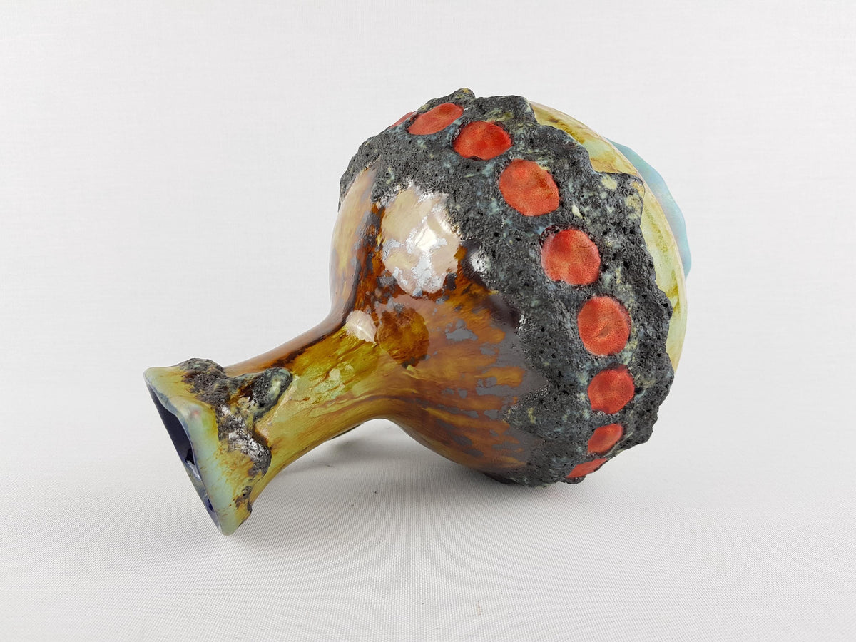 Vintage MAREI KERAMIK Fat Lava Vase with AROSA Decor 1303 West German Pottery 1960s