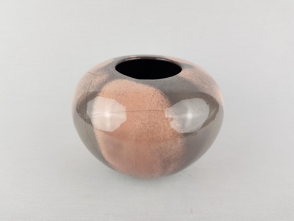 Vintage OTTO KERAMIK Pink Gray Ball Vase West German Pottery 1970s 1980s