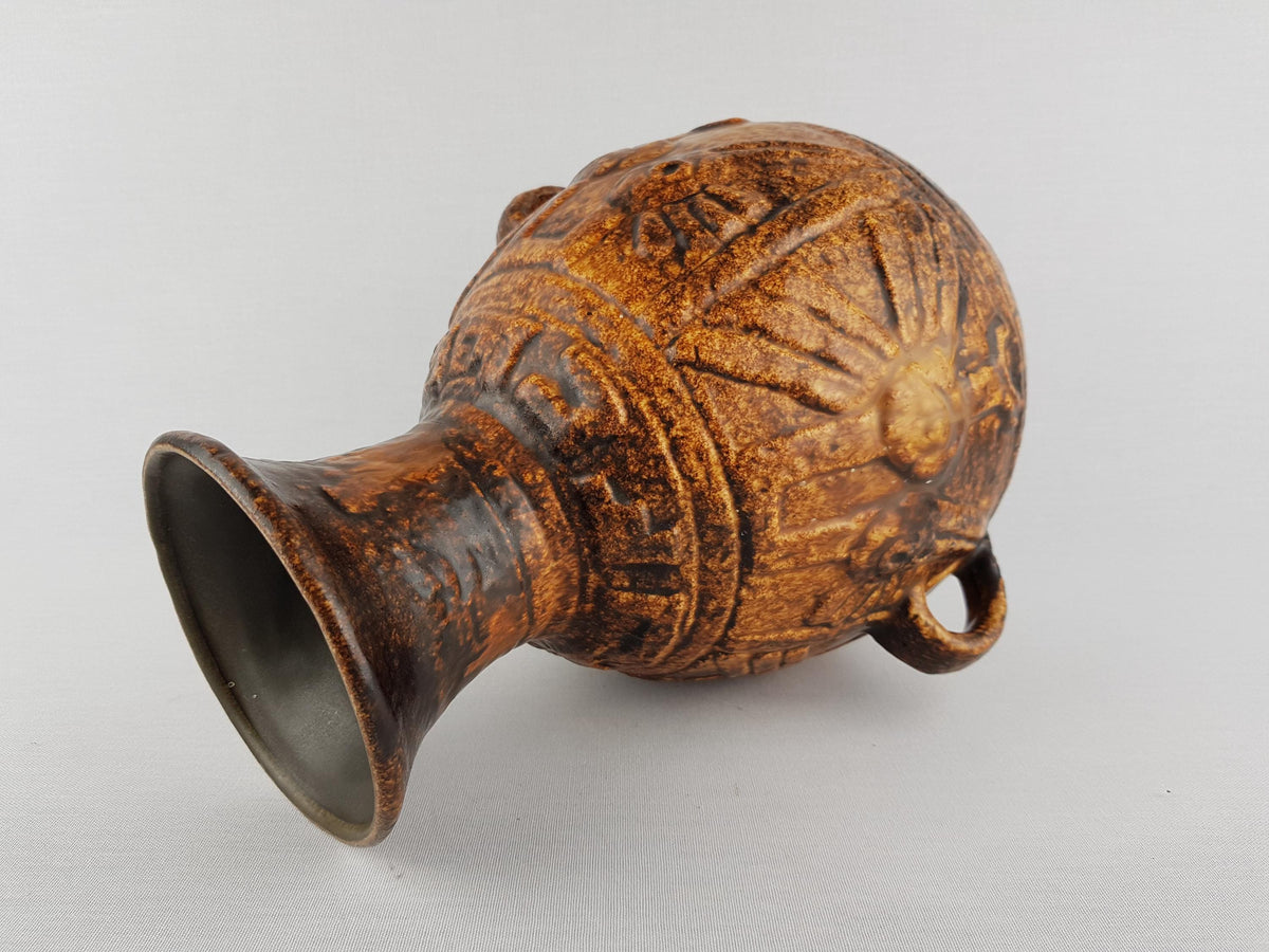 Vintage JASBA KERAMIK Caramel Brown Vase | "Mexico" Decor 1968 | Model 1096-30