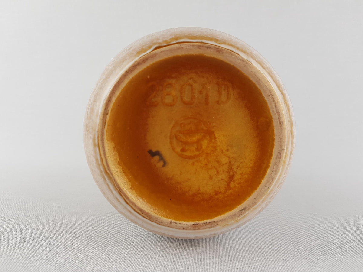 Vintage VEB HALDENSLEBEN Beige Yellow Caramel Vase 2601 D East German Pottery 1960s 1970s