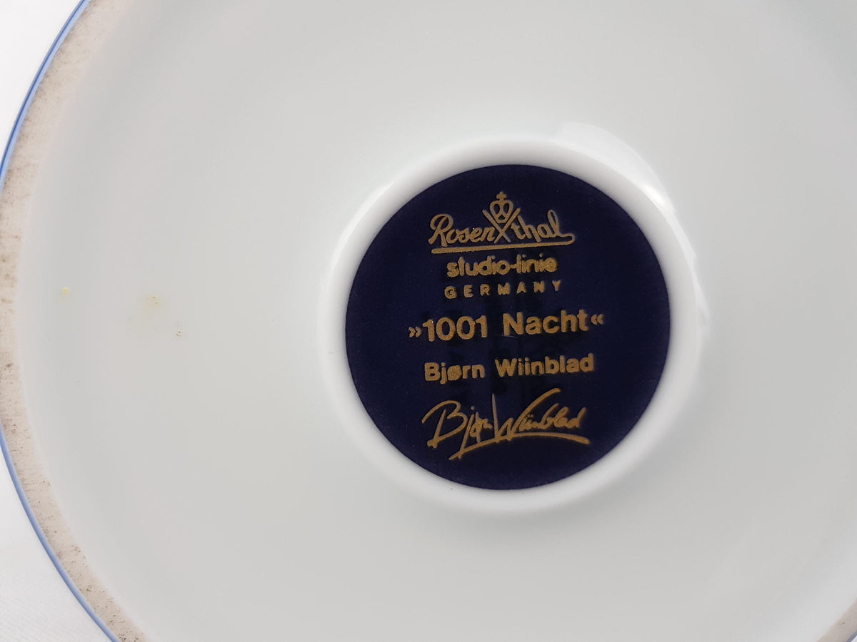 Vintage ROSENTHAL PORZELLAN Studio Linie Porcelain Storage Box 1001 Night Serie by Bjorn Wiinblad 1970s
