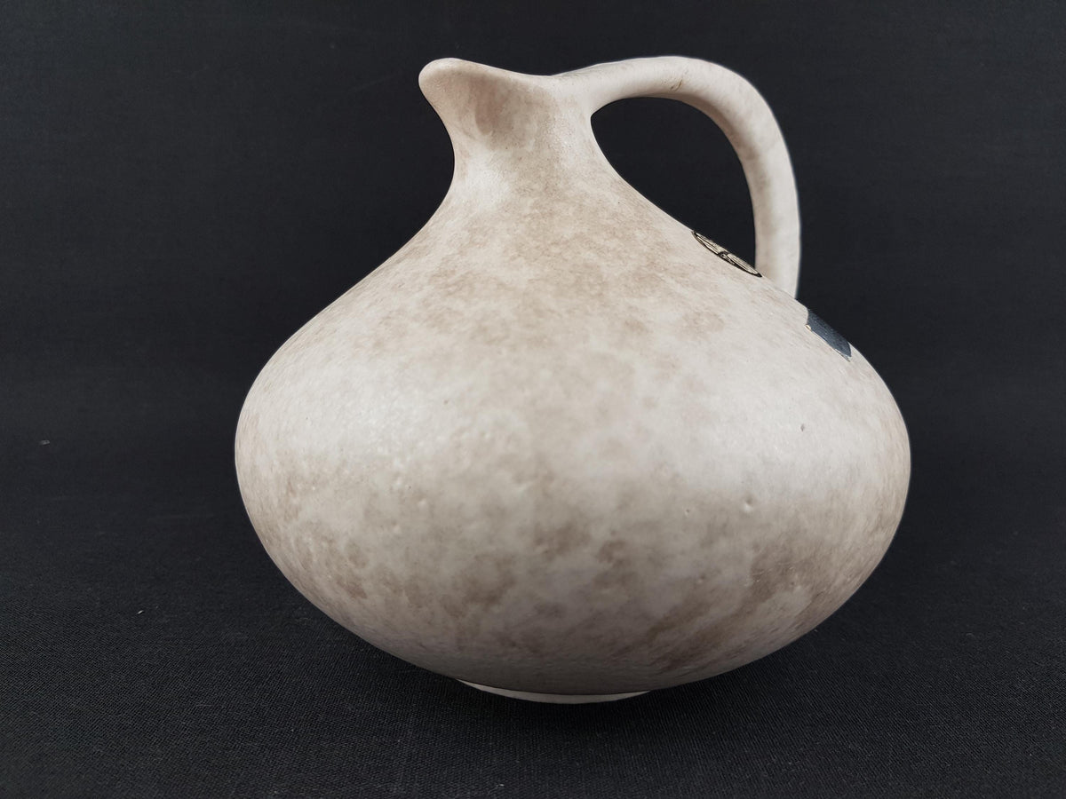 Vintage RUSCHA KERAMIK Iconic Beige Pitcher Vase 313 West German Pottery 1960 1970s