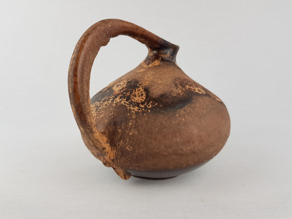 Vintage RUSCHA KERAMIK Iconic Brown Pitcher Vase 313 West German Pottery 1960 1970s