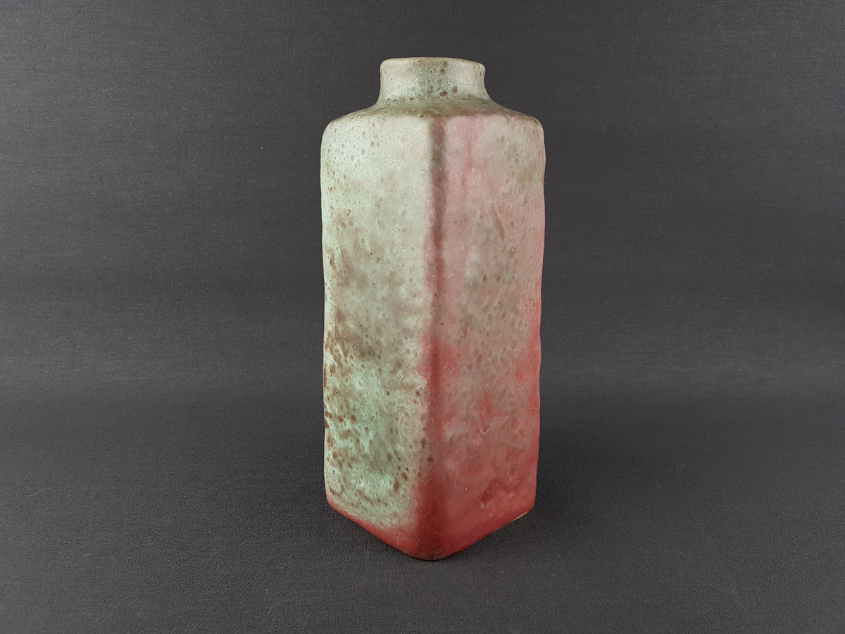 Vintage MOBACH Ceramic Green and Purple/ Pink Vase from Dutch Studio Pottery 1970s