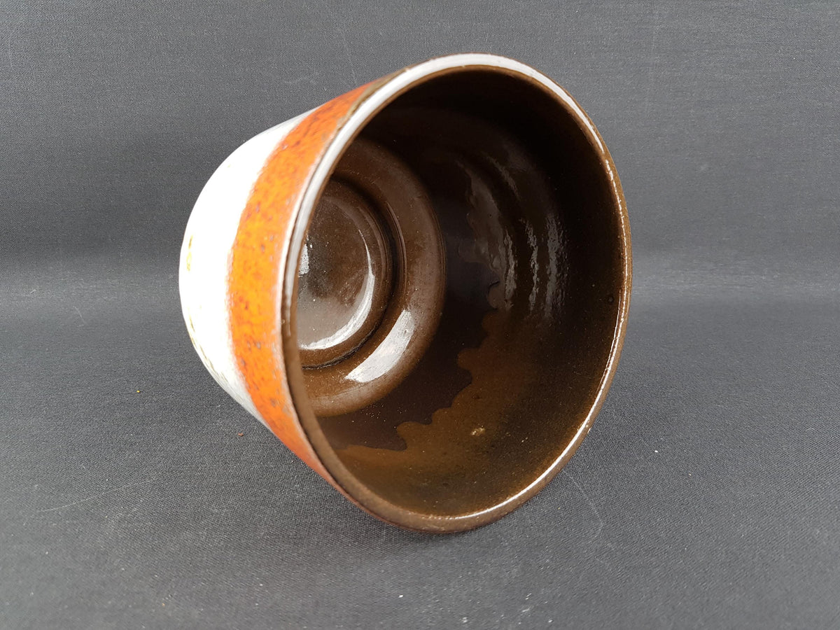 Vintage MAREI KERAMIK Orange Fat Lava Planter / Flower Pot with Berlin decor 12/2 West German Pottery 1970s