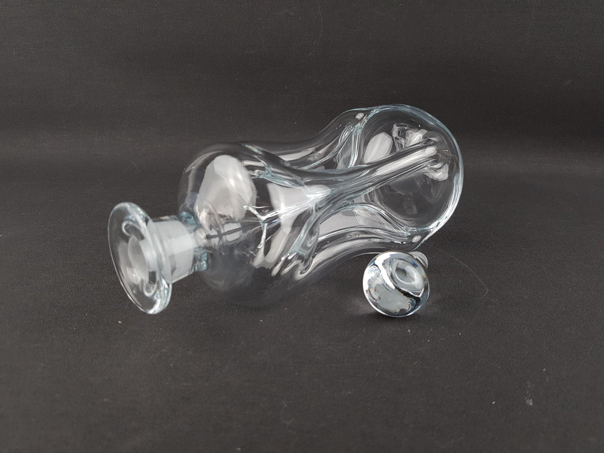 Vintage HOLMEGAARD Kluk Kluk Clear Glass Decanter by Jacob Bang from Denmark 1970s
