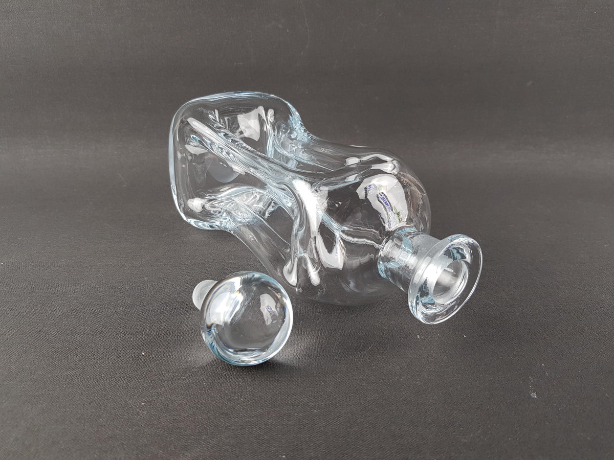 Vintage HOLMEGAARD Kluk Kluk Clear Glass Decanter by Jacob Bang from Denmark 1970s