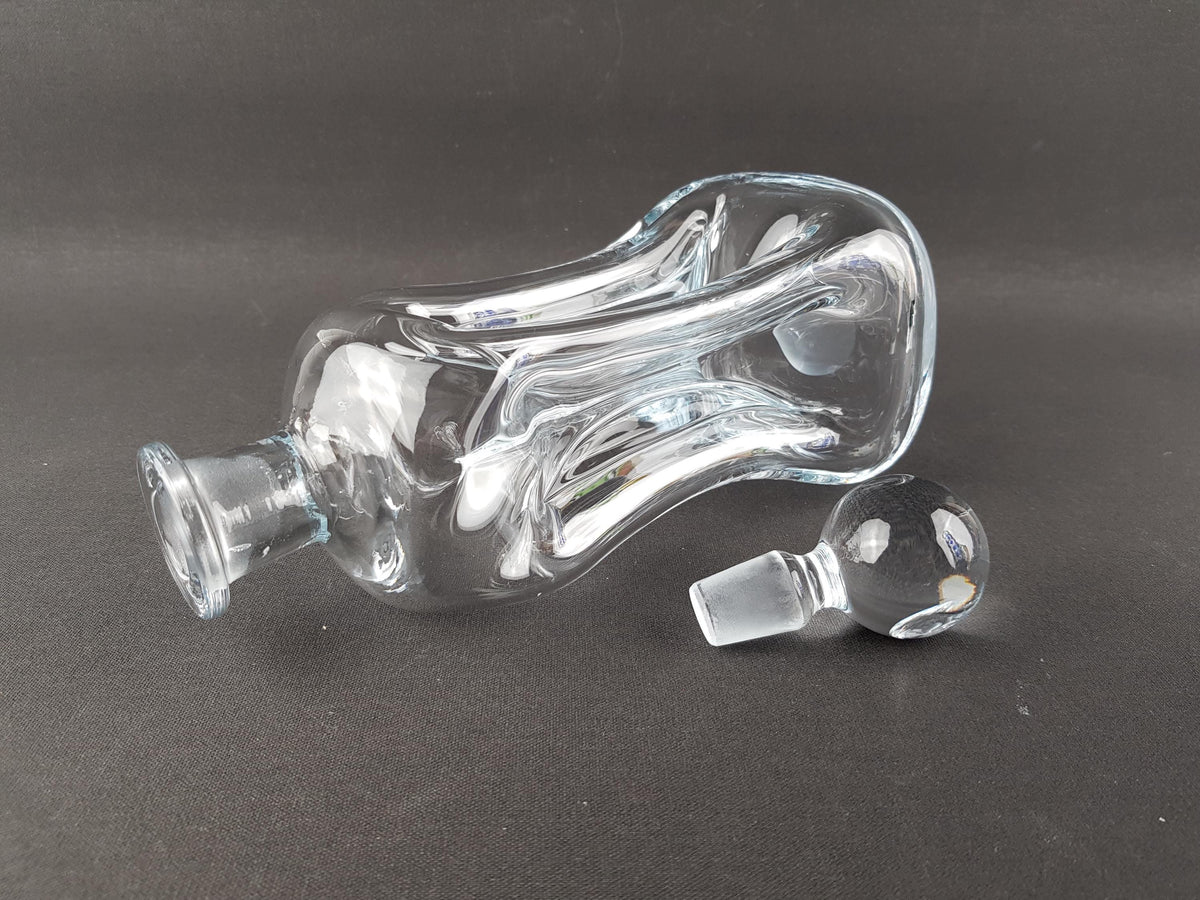 Vintage HOLMEGAARD Kluk Kluk Clear Glass Decanter by Jacob Bang from Denmark 1970s