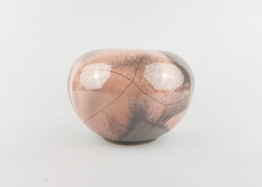Vintage OTTO KERAMIK Pink Gray Ball Vase West German Pottery 1970s 1980s
