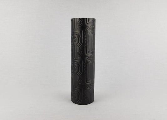 Vintage HEINRICH BAVARIA Black Porcelain Vase 2101 West German Pottery 1960s 1970s