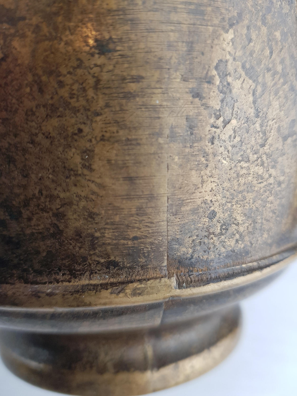 Vintage Chinese Style Brass Dragon Bowl with Handle Late Qing Dynasty Style- 820g