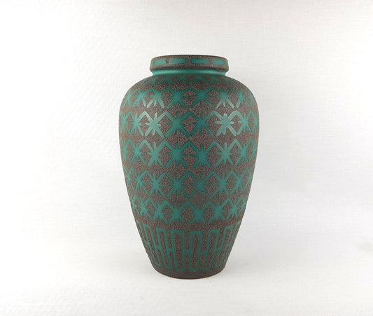 Vintage CERAMANO Vase with RUSTICA Decor form no. 106/1 by Hanns Welling West German Pottery 1960s