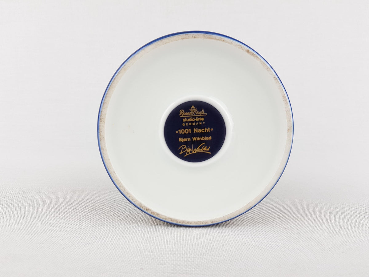 Vintage ROSENTHAL PORZELLAN Studio Linie Porcelain Storage Box 1001 Night Serie by Bjorn Wiinblad 1970s