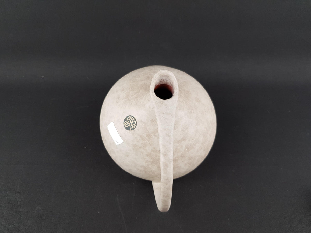 Vintage RUSCHA KERAMIK Iconic Beige Pitcher Vase 313 West German Pottery 1960 1970s