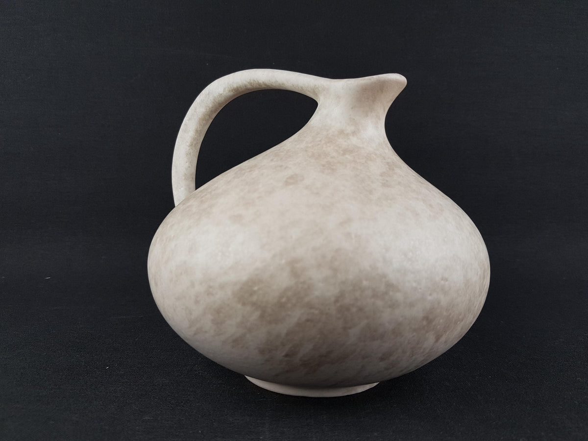 Vintage RUSCHA KERAMIK Iconic Beige Pitcher Vase 313 West German Pottery 1960 1970s