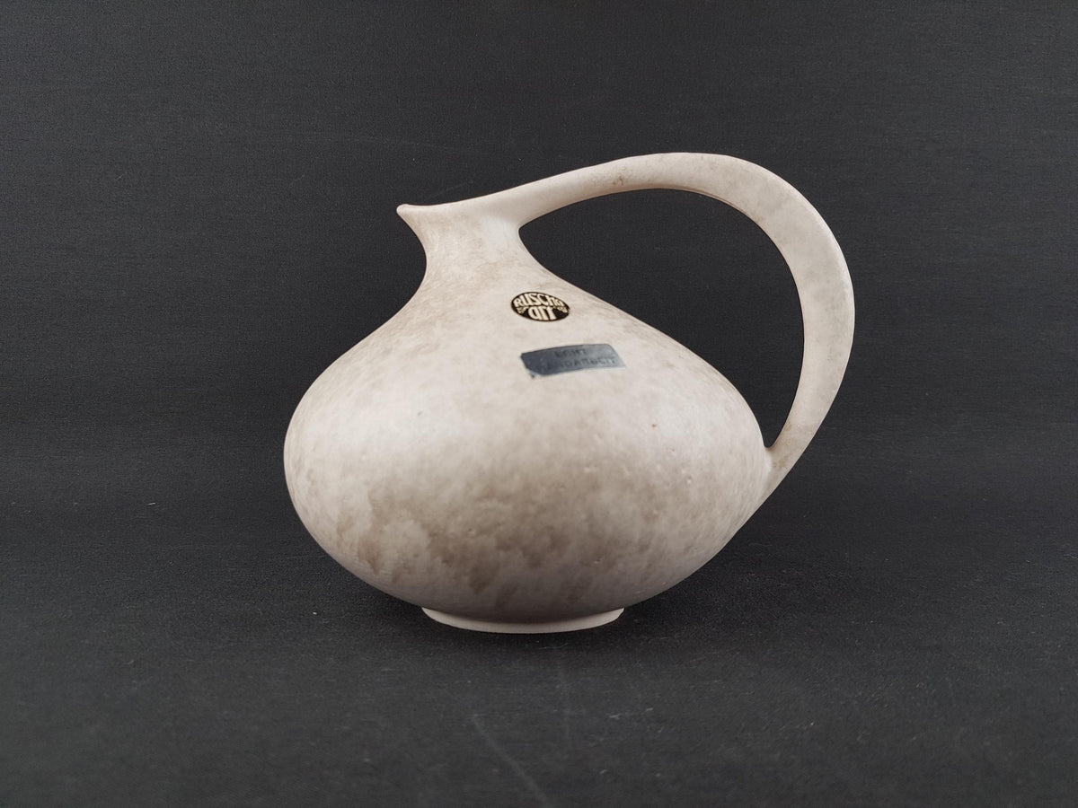 Vintage RUSCHA KERAMIK Iconic Beige Pitcher Vase 313 West German Pottery 1960 1970s