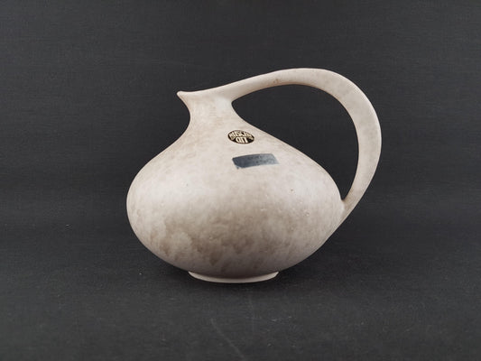 Vintage RUSCHA KERAMIK Iconic Beige Pitcher Vase 313 West German Pottery 1960 1970s