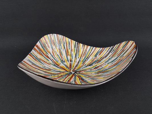 Vintage UBELACKER Ceramic Bowl with LOLA Decor 572 West German Pottery 1957