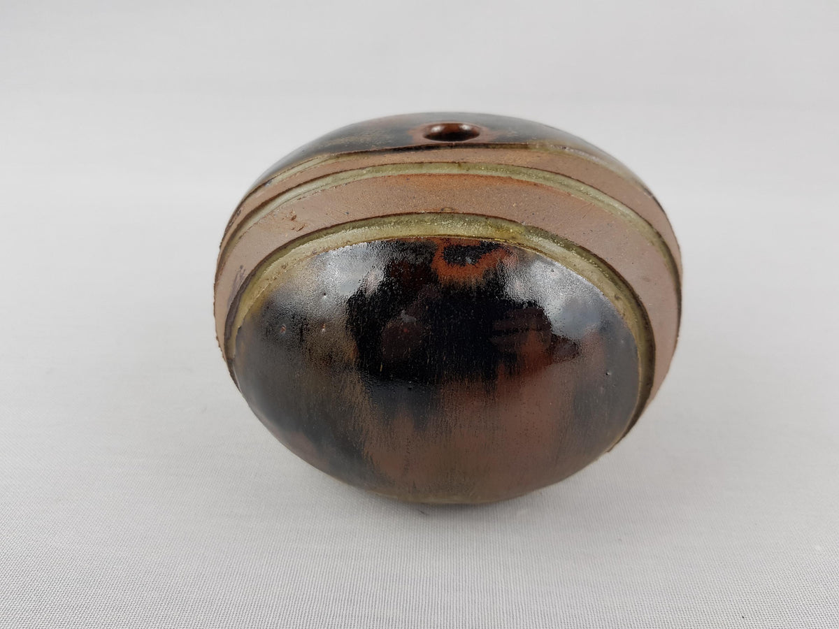 Vintage Danish Studio Art Pottery Ball Vase by AAGE WÜRTZ Denmark 1960-70s