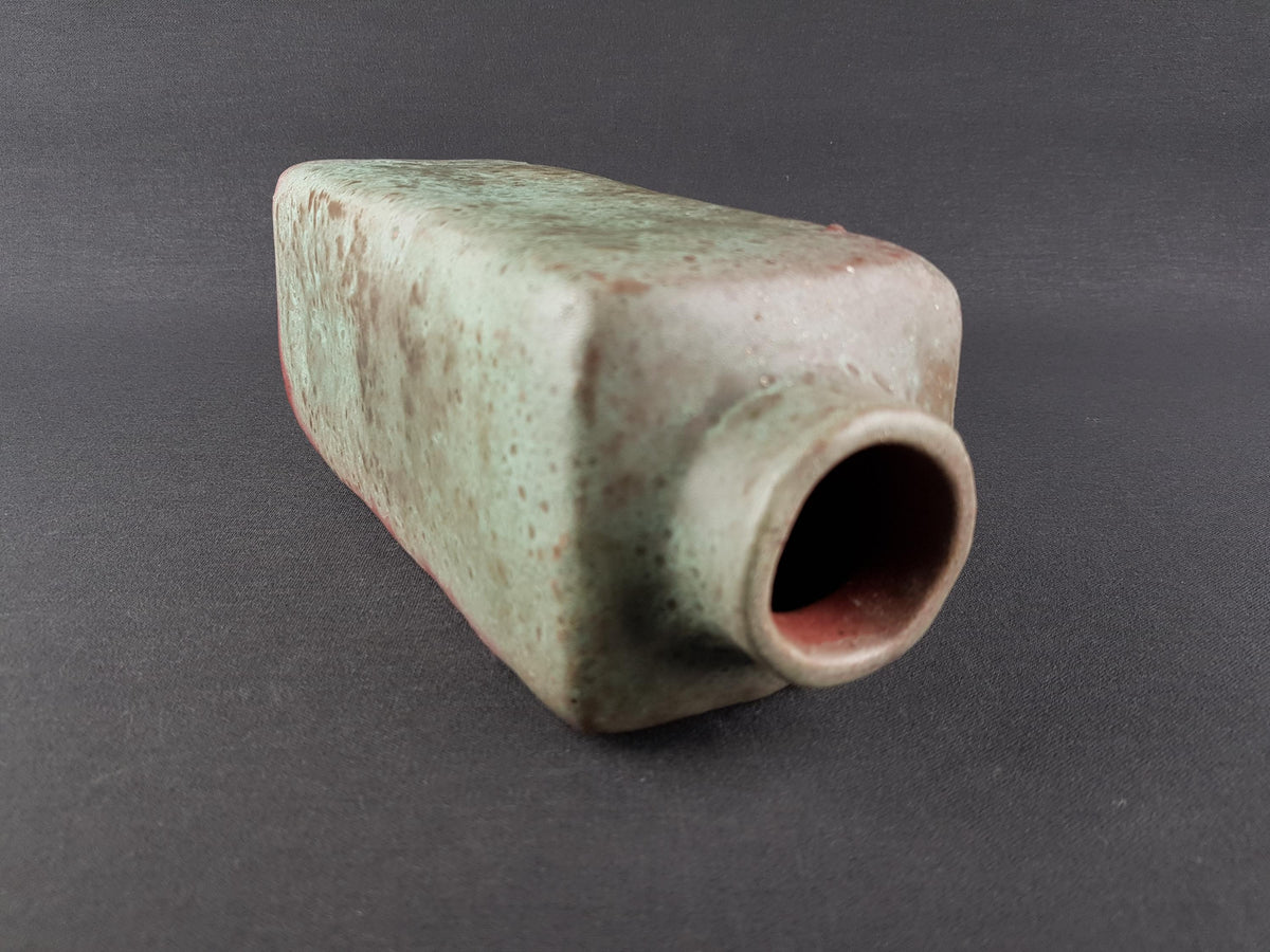 Vintage MOBACH Ceramic Green and Purple/ Pink Vase from Dutch Studio Pottery 1970s