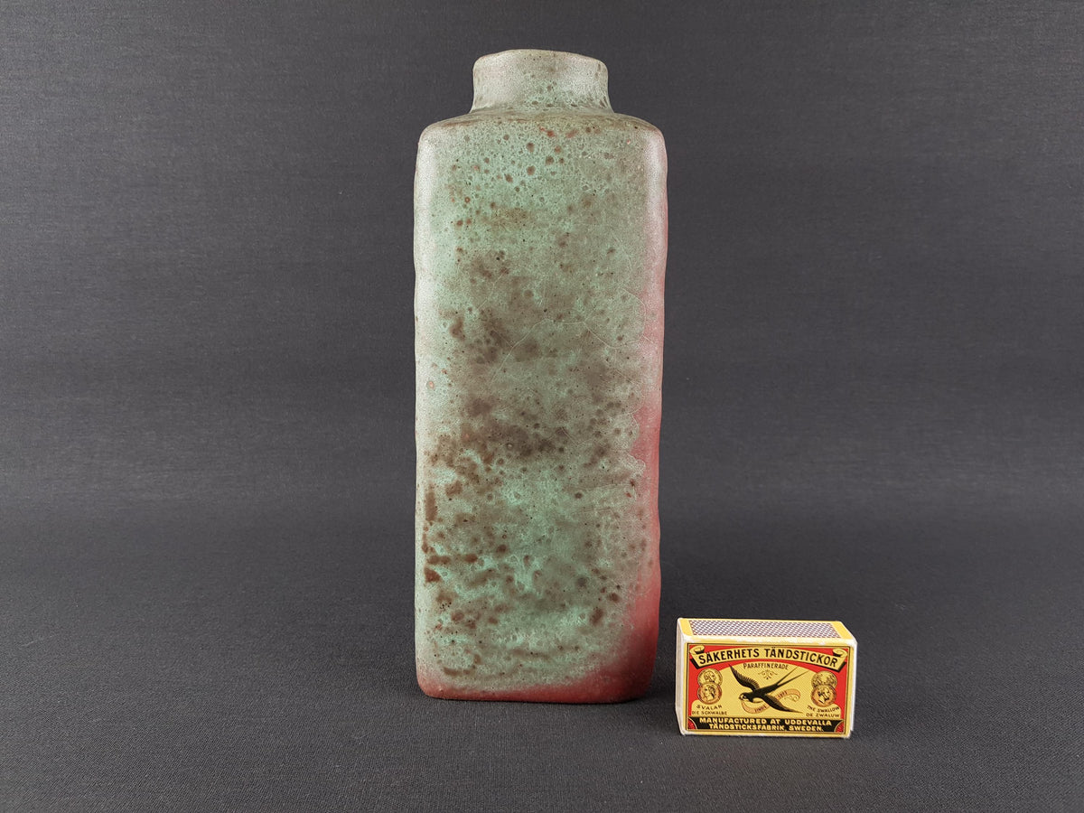 Vintage MOBACH Ceramic Green and Purple/ Pink Vase from Dutch Studio Pottery 1970s