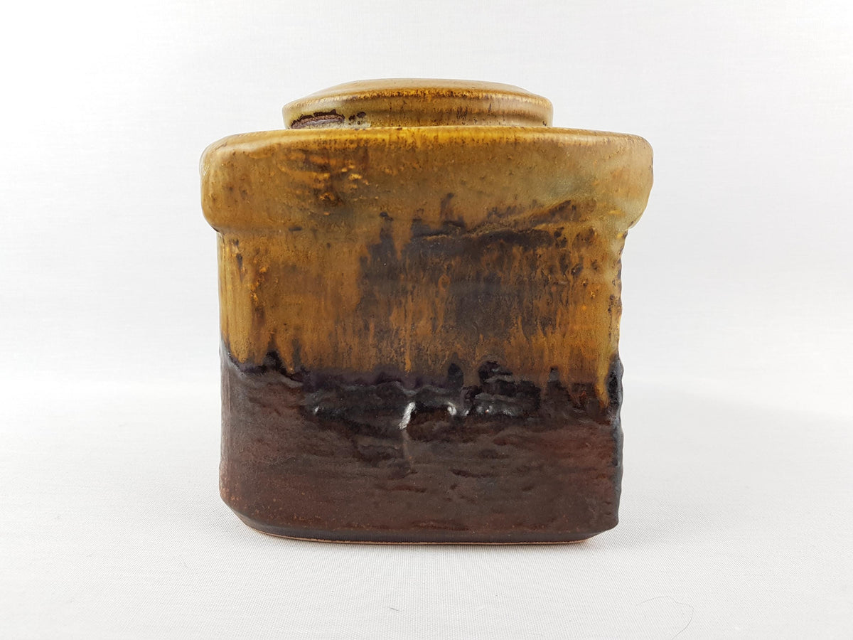 Rare Vintage STEULER KERAMIK Brown Ceramic Vase 916 by Heiner Balzar from the Objekt Series West German Pottery 1980s