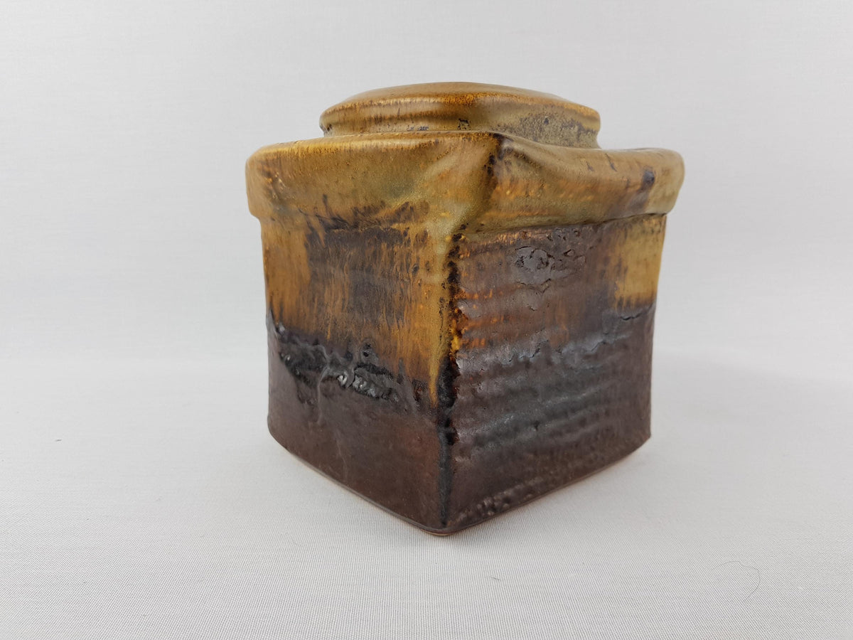 Rare Vintage STEULER KERAMIK Brown Ceramic Vase 916 by Heiner Balzar from the Objekt Series West German Pottery 1980s