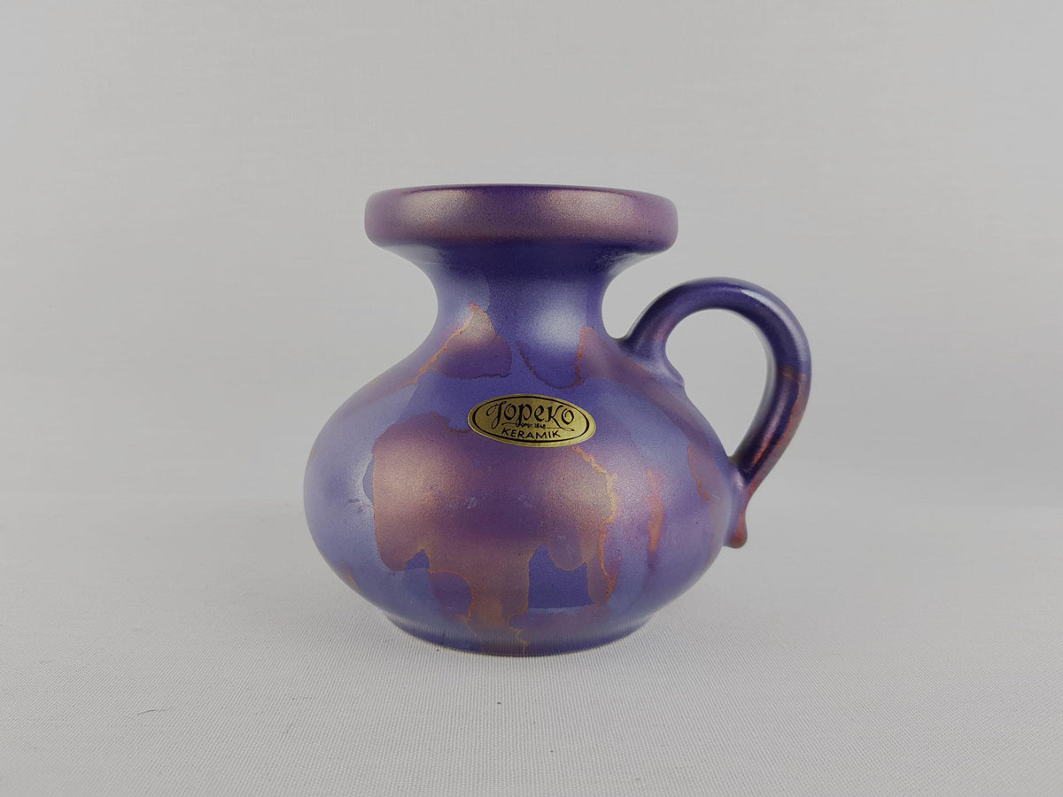 Vintage JOPEKO KERAMIK Purple Vase 9107/10 West German Pottery 1980s