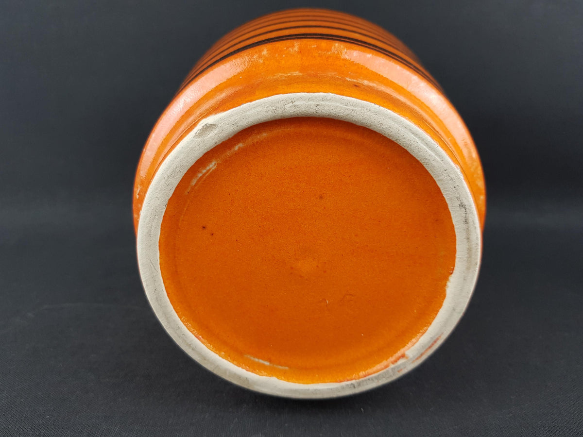 Vintage FOHR KERAMIK Orange Fat Lava Planter / Flower Pot West German Pottery 1960-70s