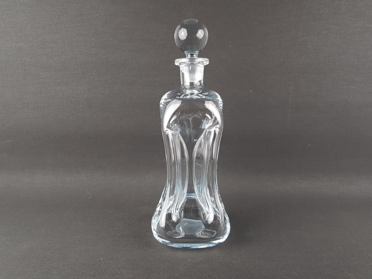 Vintage HOLMEGAARD Kluk Kluk Clear Glass Decanter by Jacob Bang from Denmark 1970s