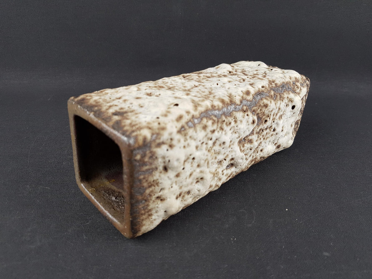 Vintage JOPEKO KERAMIK Brown and Beige Vase with Alaska Decor West German Pottery 1970s Fat Lava Era