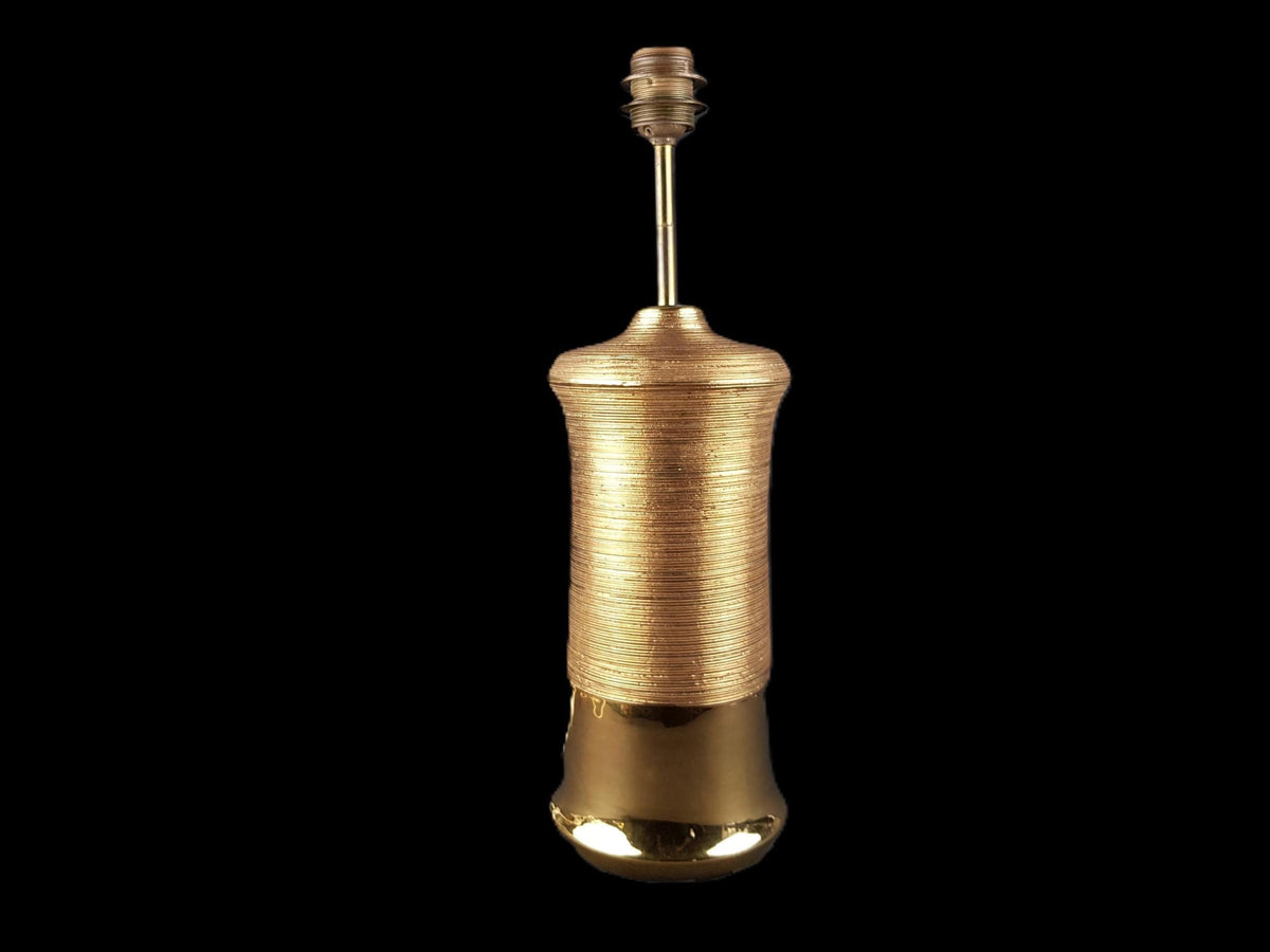 Vintage Italian BITOSSI for Bergboms Sweden, Ceramic Table Lamp – Gold Glaze – Mid Century Modern – Made in Italy 1960-70