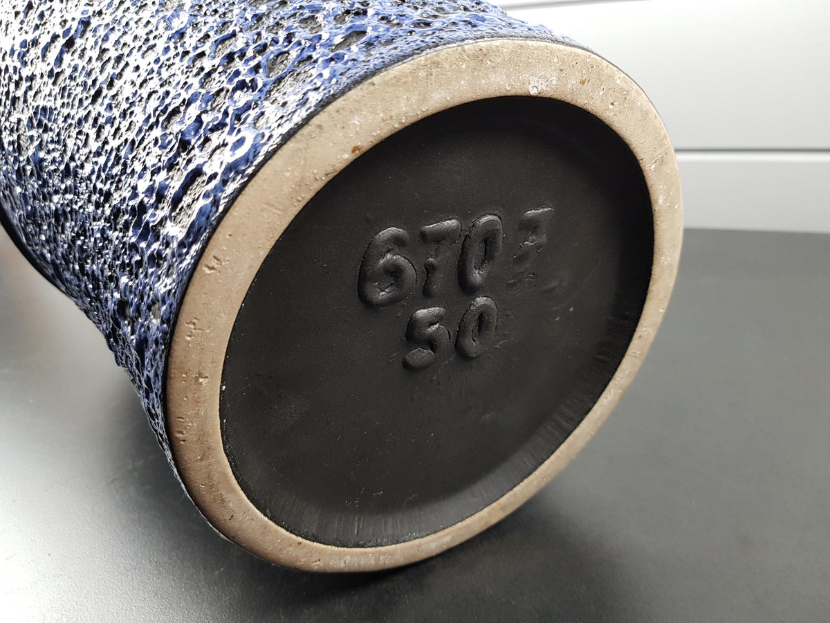 Vintage JOPEKO Blue Vase – Scandinavian Viking Decor – 1970s RARE