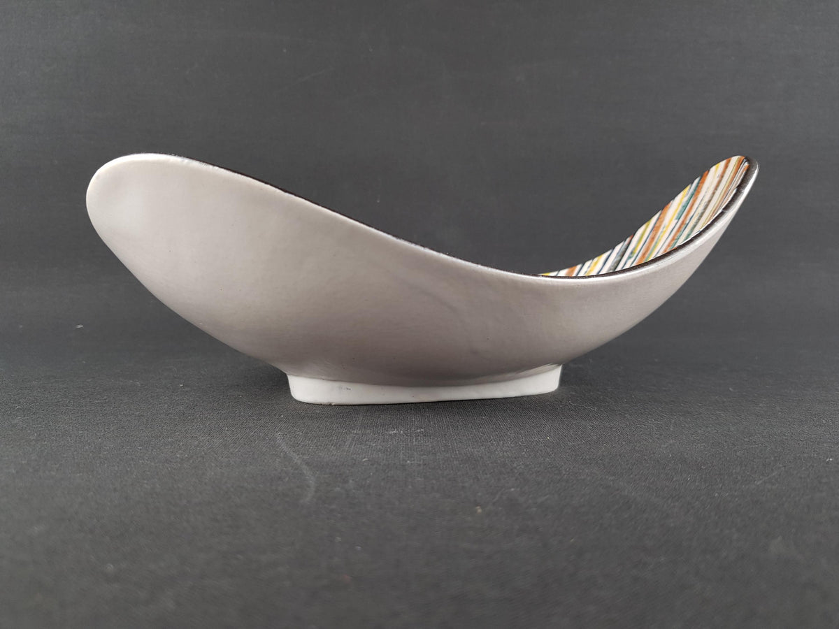 Vintage UBELACKER Ceramic Bowl with LOLA Decor 572 West German Pottery 1957