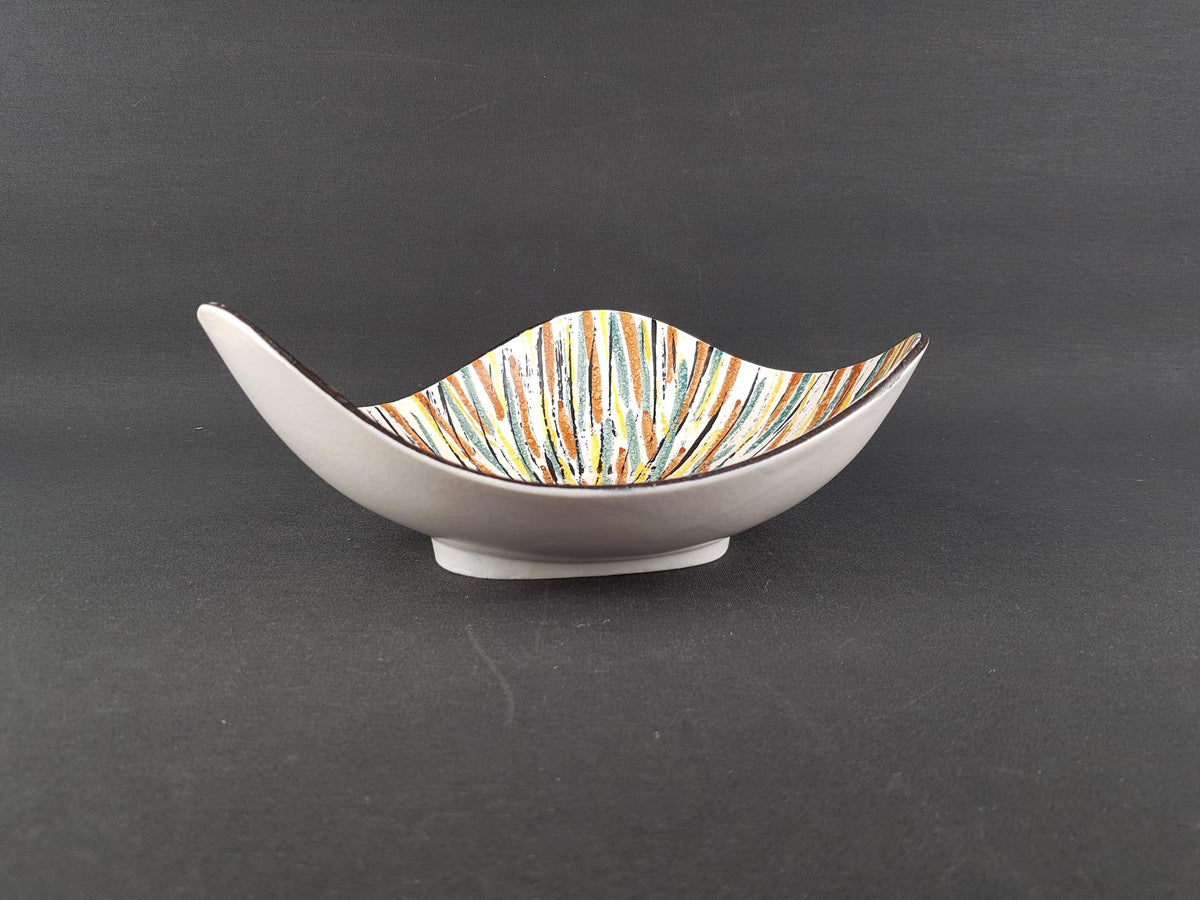 Vintage UBELACKER Ceramic Bowl with LOLA Decor 572 West German Pottery 1957