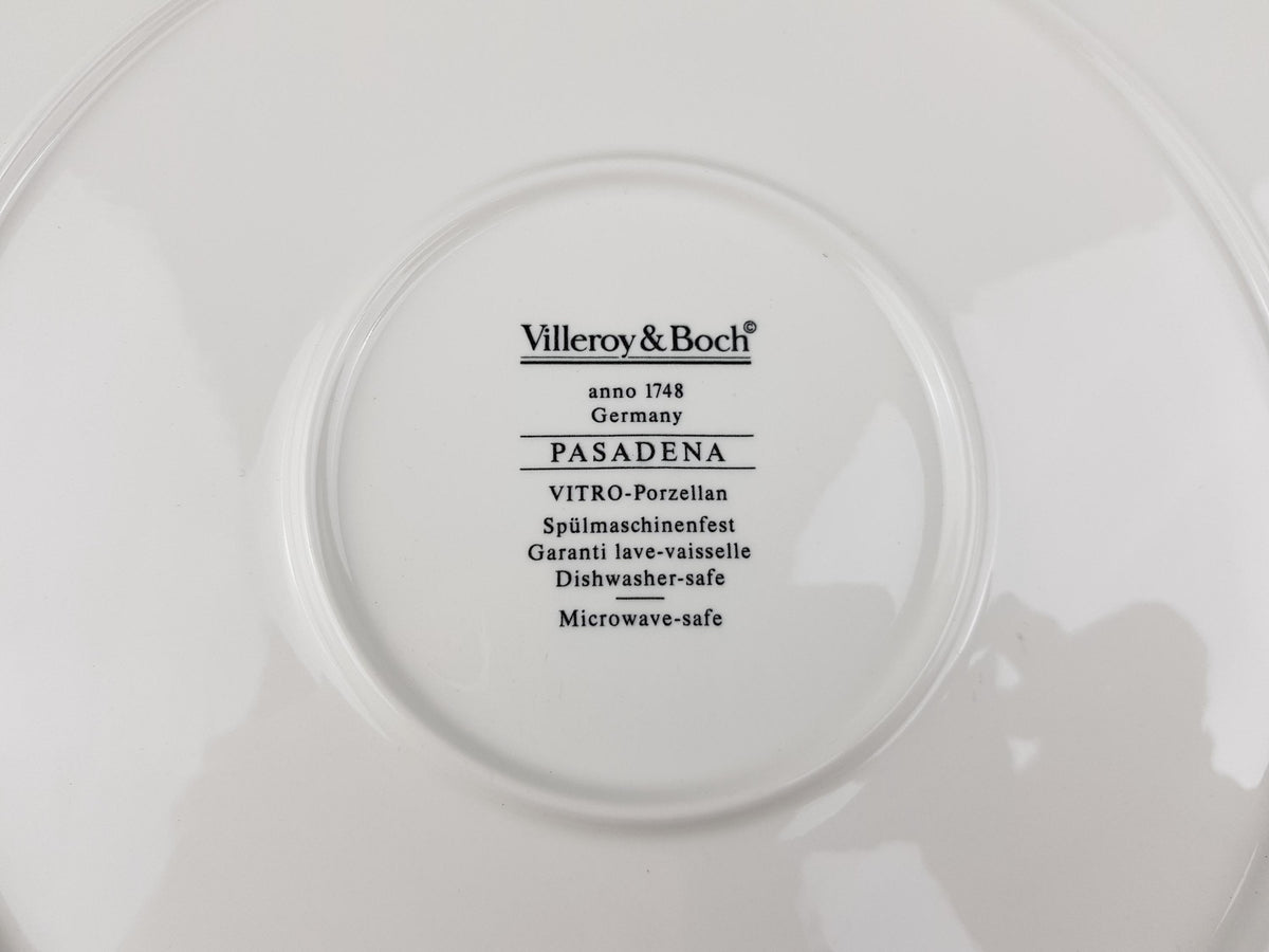 Vintage VILLEROY and BOCH White Plate with Pasadena Decor West Germany 1980s