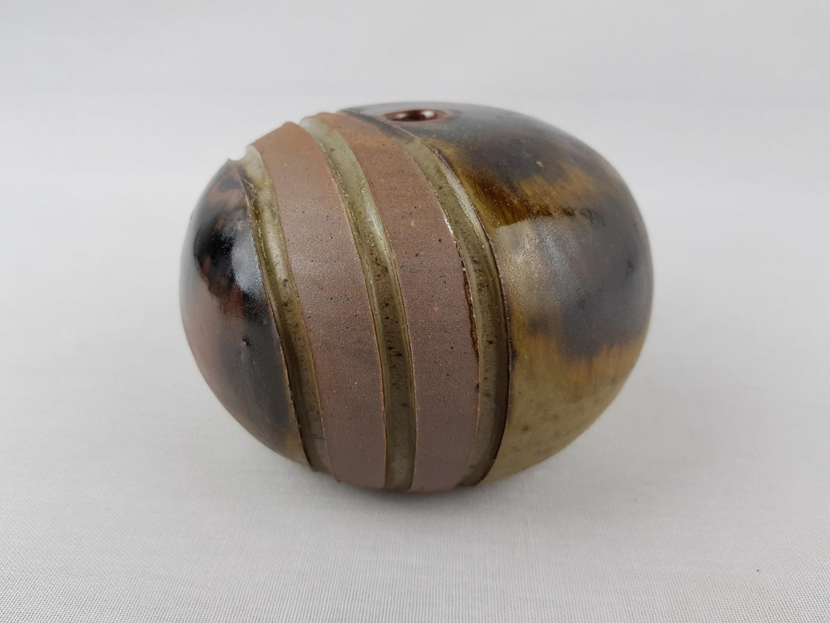 Vintage Danish Studio Art Pottery Ball Vase by AAGE WÜRTZ Denmark 1960-70s