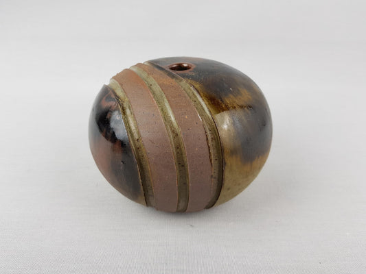Vintage Danish Studio Art Pottery Ball Vase by AAGE WÜRTZ Denmark 1960-70s