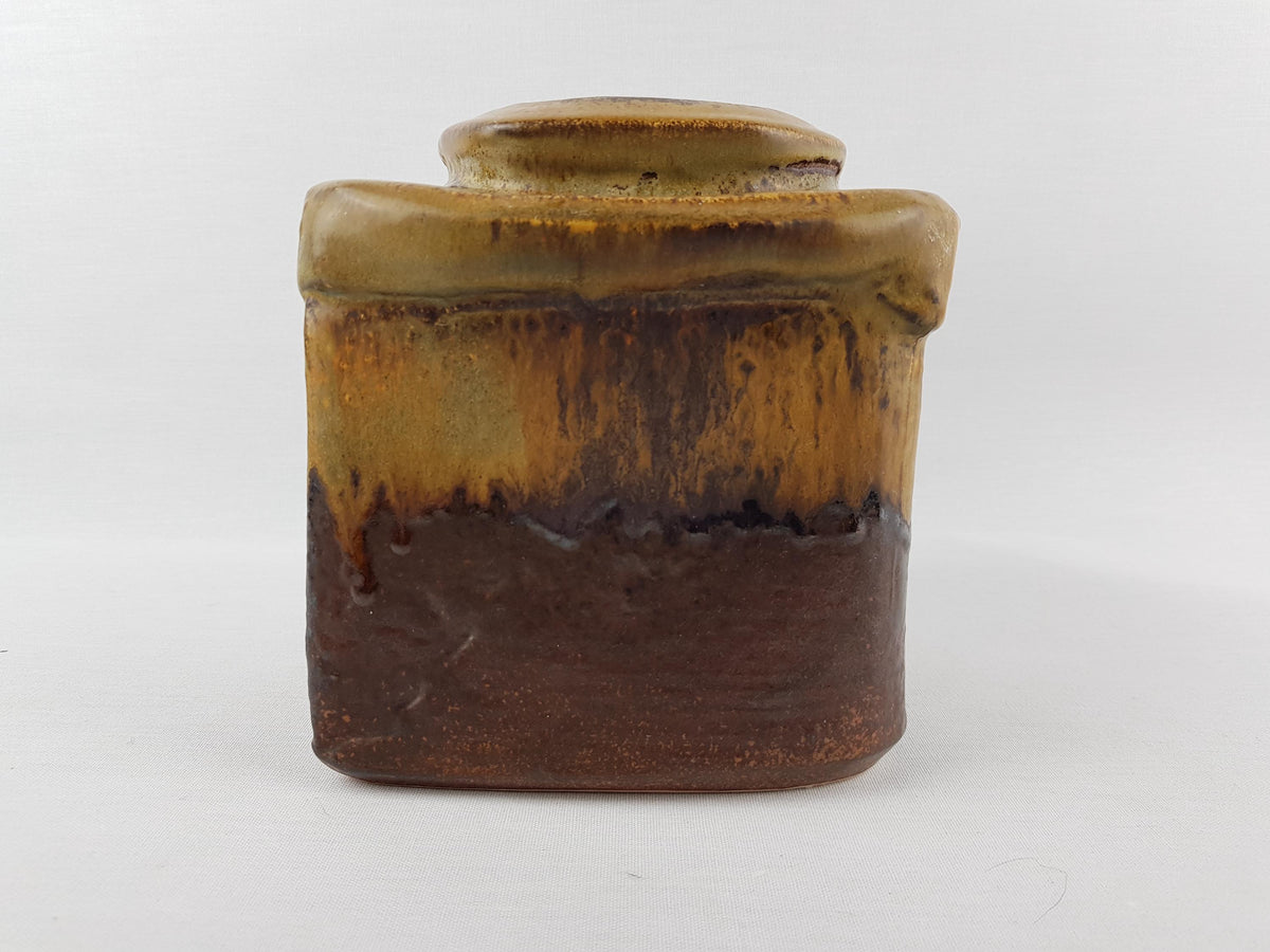 Rare Vintage STEULER KERAMIK Brown Ceramic Vase 916 by Heiner Balzar from the Objekt Series West German Pottery 1980s