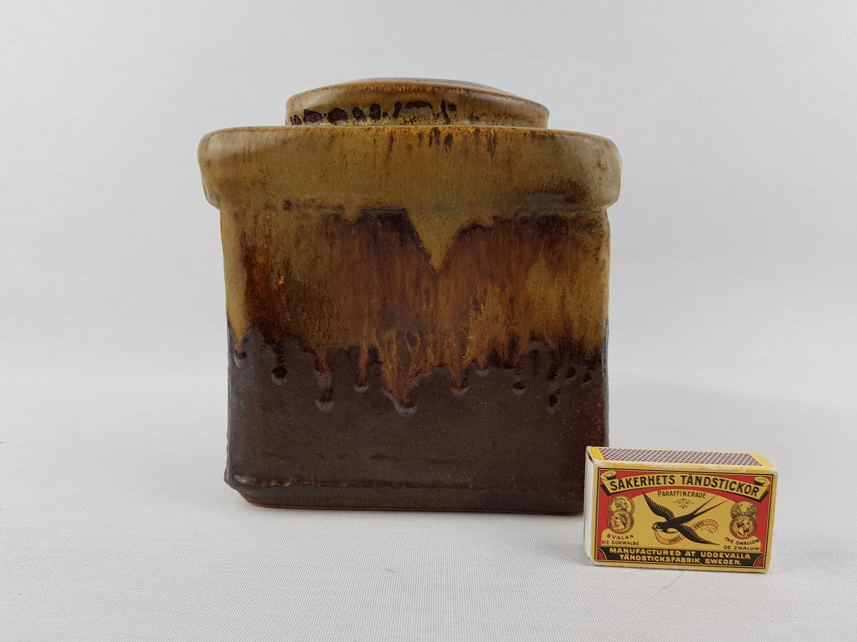 Rare Vintage STEULER KERAMIK Brown Ceramic Vase 916 by Heiner Balzar from the Objekt Series West German Pottery 1980s