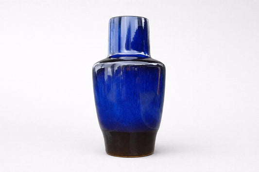 Vintage STEULER KERAMIK Blue Vase 157-15 West German Pottery 1960s