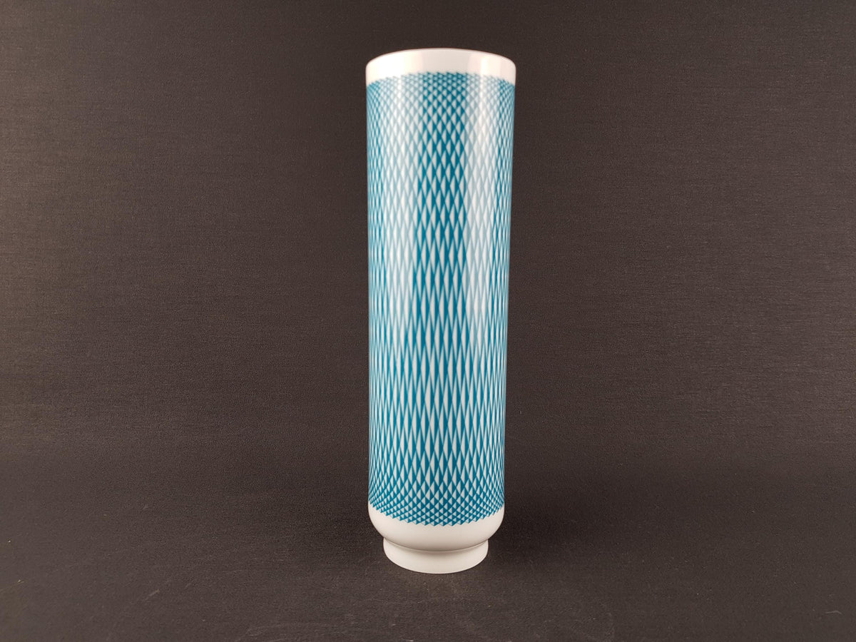 Vintage HUTSCHENREUTHER SELB Porcelain Vase Geomatric Decor West Germany 1960 1970s