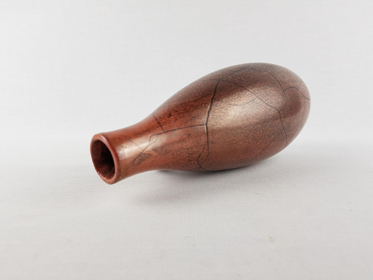 Vintage GROOTENBURG TÖPFEREI KREFELD Copper Colored Vase by Paul Dressler West German Pottery 1950s