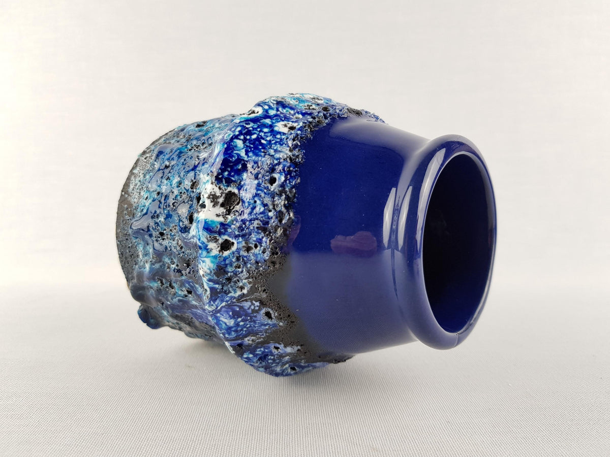 Vintage MAREI KERAMIK Fat Lava Vase with CAPRI Decor West German Pottery 1970s