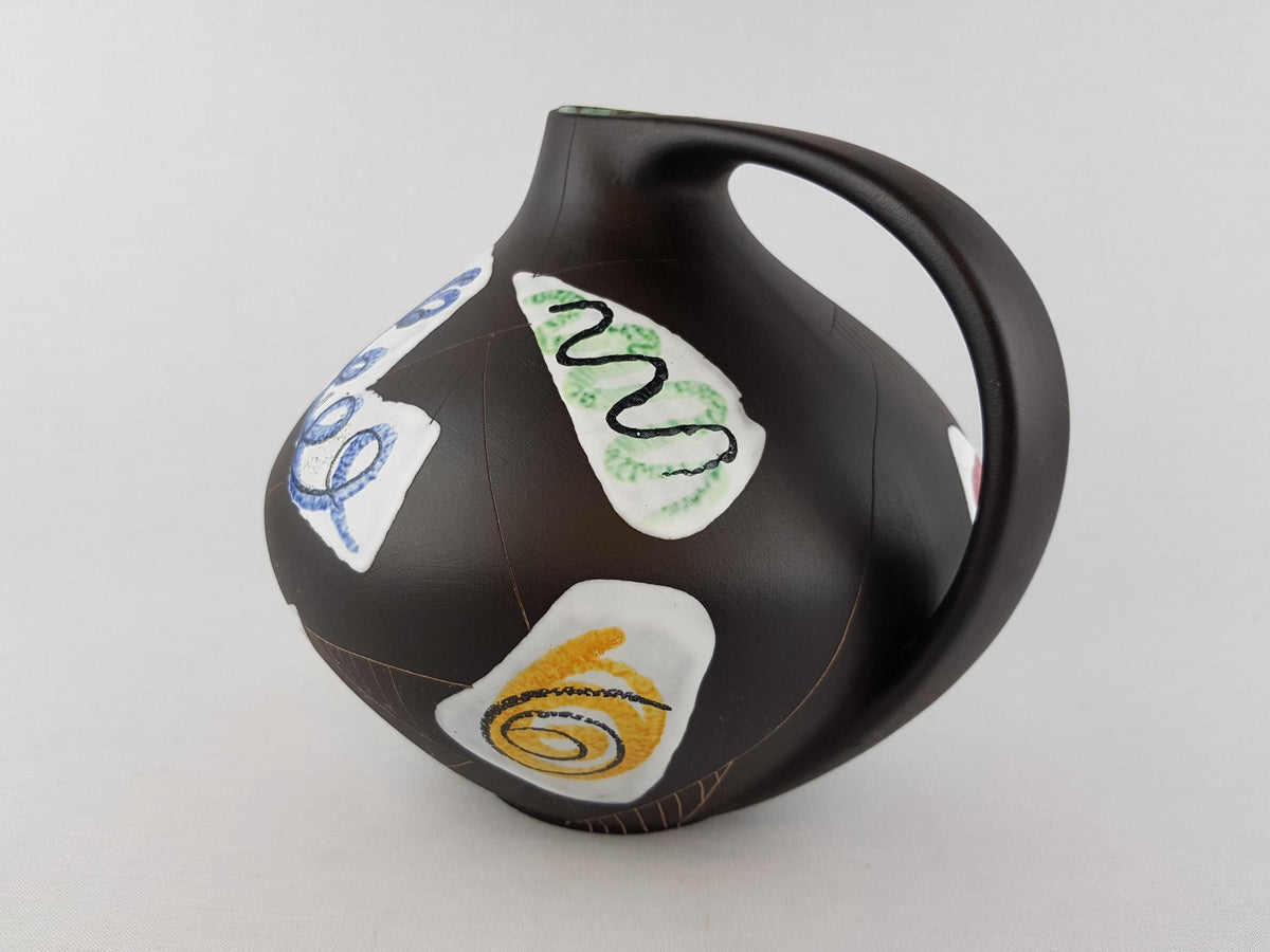 Vintage RUSCHA KERAMIK Vase with Marokko decor 315 West German Pottery 1950s