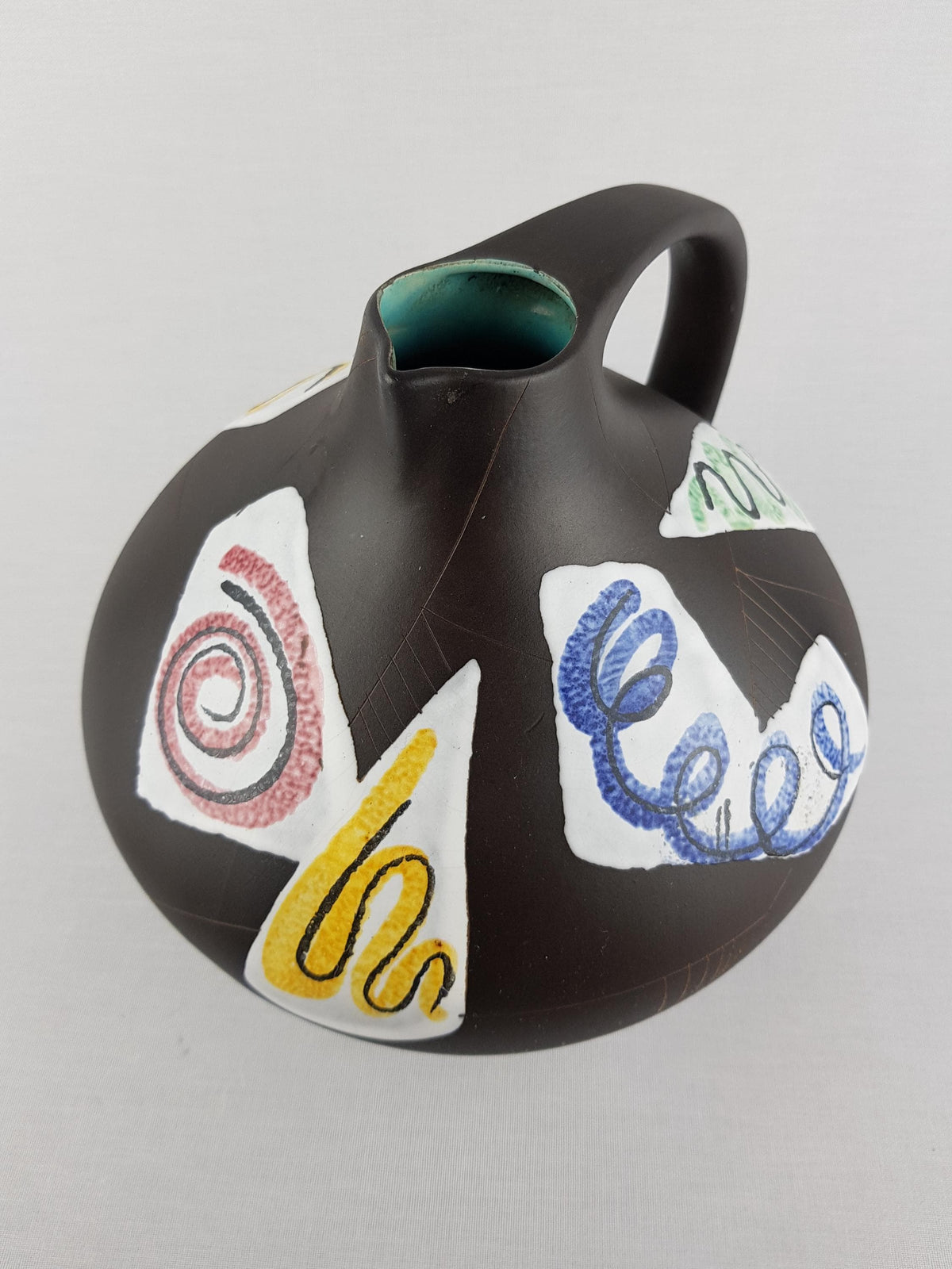 Vintage RUSCHA KERAMIK Vase with Marokko decor 315 West German Pottery 1950s