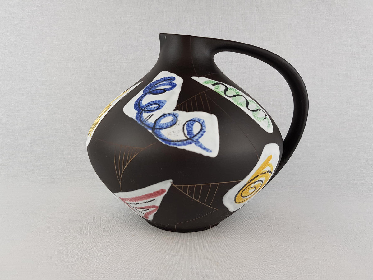 Vintage RUSCHA KERAMIK Vase with Marokko decor 315 West German Pottery 1950s