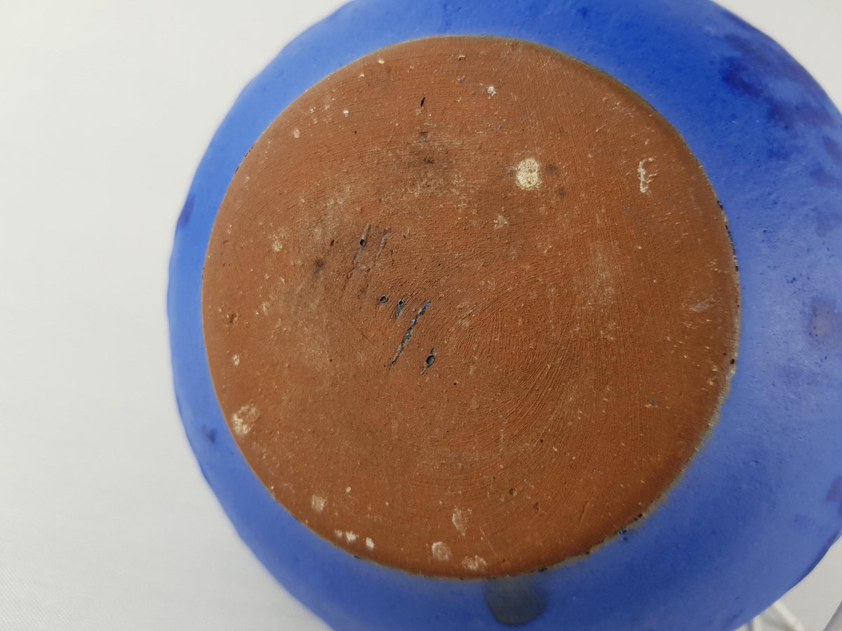 Vintage HARTWIG HEYNE TÖPFEREI (Hey) Yves Klein Blue Ceramic Vase - West German Pottery 1960-70s